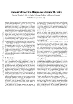 Canonical Decision Diagrams Modulo Theories