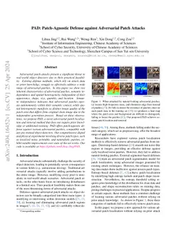 PAD: Patch-Agnostic Defense against Adversarial Patch Attacks