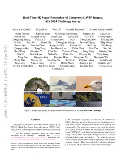 Real-Time 4K Super-Resolution of Compressed AVIF Images. AIS 2024
  Challenge Survey