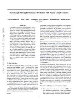Surprisingly Strong Performance Prediction with Neural Graph Features