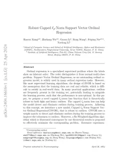 Robust Capped lp-Norm Support Vector Ordinal Regression