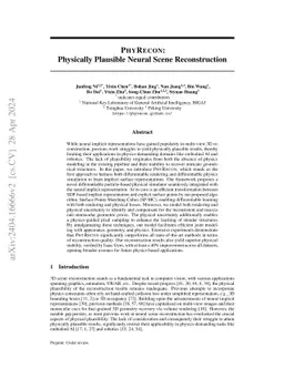 PhyRecon: Physically Plausible Neural Scene Reconstruction