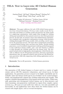 TELA: Text to Layer-wise 3D Clothed Human Generation