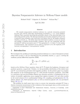 Bayesian Nonparametric Inference in McKean-Vlasov models