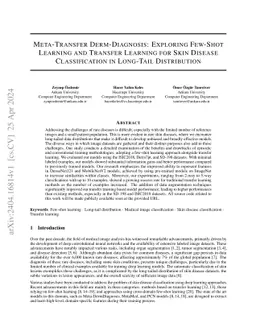 Meta-Transfer Derm-Diagnosis: Exploring Few-Shot Learning and Transfer Learning for Skin Disease Classification in Long-Tail Distribution