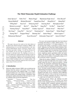 The Third Monocular Depth Estimation Challenge