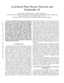 Leaf-Based Plant Disease Detection and Explainable AI