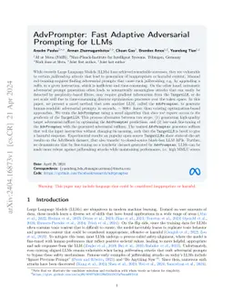 AdvPrompter: Fast Adaptive Adversarial Prompting for LLMs