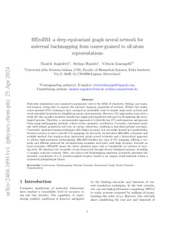 HEroBM: a deep equivariant graph neural network for universal
  backmapping from coarse-grained to all-atom representations