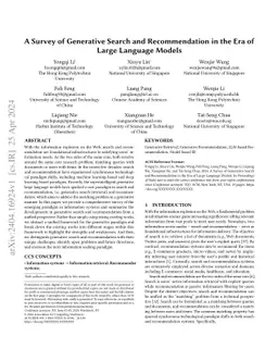 A Survey of Generative Search and Recommendation in the Era of Large
  Language Models