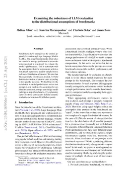 Examining the robustness of LLM evaluation to the distributional
  assumptions of benchmarks