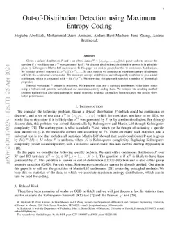 Out-of-Distribution Detection using Maximum Entropy Coding