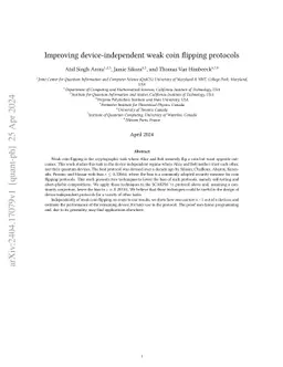 Improving device-independent weak coin flipping protocols