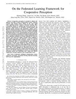 On the Federated Learning Framework for Cooperative Perception