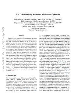 CSCO: Connectivity Search of Convolutional Operators