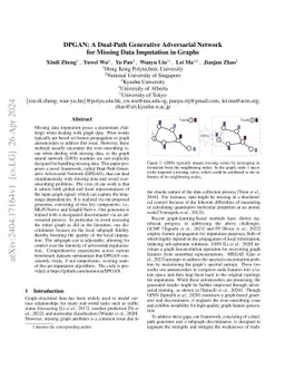 DPGAN: A Dual-Path Generative Adversarial Network for Missing Data
  Imputation in Graphs