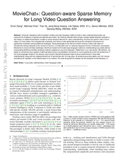 MovieChat+: Question-aware Sparse Memory for Long Video Question
  Answering