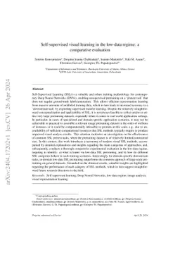 Self-supervised visual learning in the low-data regime: a comparative
  evaluation