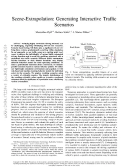 Scene-Extrapolation: Generating Interactive Traffic Scenarios