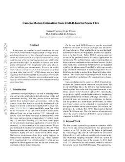 Camera Motion Estimation from RGB-D-Inertial Scene Flow