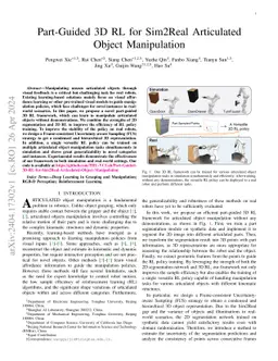 Part-Guided 3D RL for Sim2Real Articulated Object Manipulation