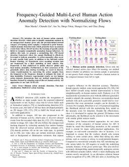 Frequency-Guided Multi-Level Human Action Anomaly Detection with
  Normalizing Flows