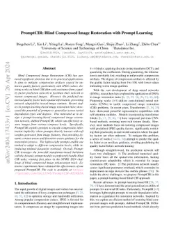PromptCIR: Blind Compressed Image Restoration with Prompt Learning
