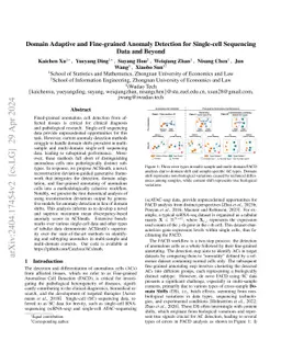 Domain Adaptive and Fine-grained Anomaly Detection for Single-cell
  Sequencing Data and Beyond