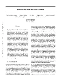 Causally Abstracted Multi-armed Bandits