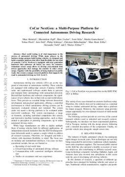 CoCar NextGen: a Multi-Purpose Platform for Connected Autonomous Driving
  Research