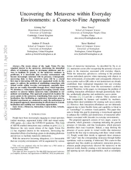 Uncovering the Metaverse within Everyday Environments: a Coarse-to-Fine
  Approach