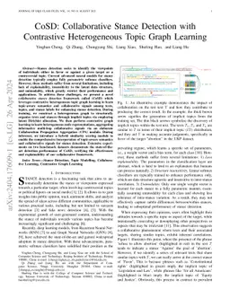 CoSD: Collaborative Stance Detection with Contrastive Heterogeneous
  Topic Graph Learning