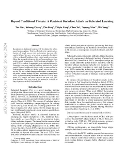 Beyond Traditional Threats: A Persistent Backdoor Attack on Federated
  Learning