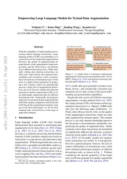 Empowering Large Language Models for Textual Data Augmentation