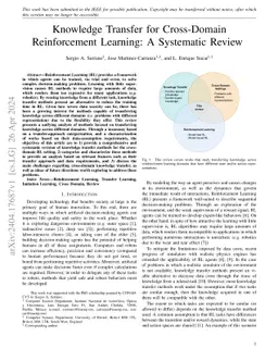 Knowledge Transfer for Cross-Domain Reinforcement Learning: A Systematic
  Review