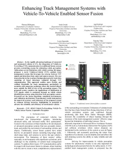 Enhancing Track Management Systems with Vehicle-To-Vehicle Enabled
  Sensor Fusion