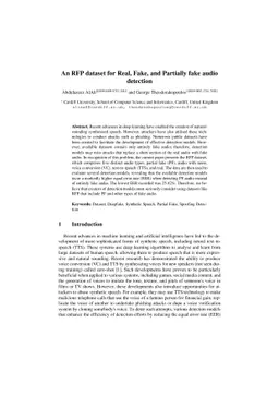 An RFP dataset for Real, Fake, and Partially fake audio detection