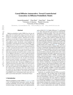 Causal Diffusion Autoencoders: Toward Counterfactual Generation via
  Diffusion Probabilistic Models