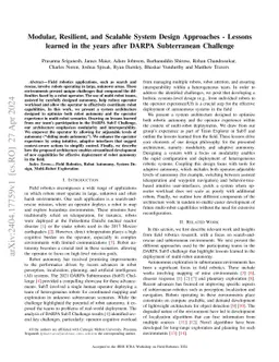 Modular, Resilient, and Scalable System Design Approaches -- Lessons
  learned in the years after DARPA Subterranean Challenge