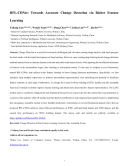 RFL-CDNet: Towards Accurate Change Detection via Richer Feature Learning