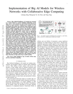 Implementation of Big AI Models for Wireless Networks with Collaborative
  Edge Computing