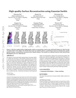 High-quality Surface Reconstruction using Gaussian Surfels