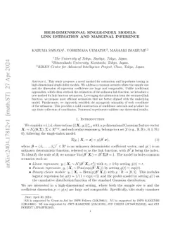 High-Dimensional Single-Index Models: Link Estimation and Marginal
  Inference