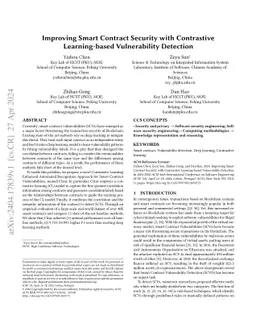 Improving Smart Contract Security with Contrastive Learning-based
  Vulnerability Detection