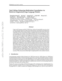 Tool Calling: Enhancing Medication Consultation via Retrieval-Augmented
  Large Language Models
