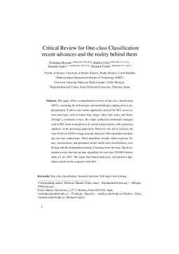 Critical Review for One-class Classification: recent advances and the
  reality behind them