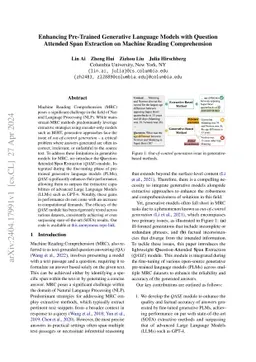 Enhancing Pre-Trained Generative Language Models with Question Attended
  Span Extraction on Machine Reading Comprehension