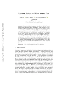 Retrieval Robust to Object Motion Blur