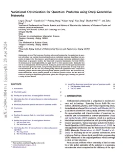 Variational Optimization for Quantum Problems using Deep Generative Networks