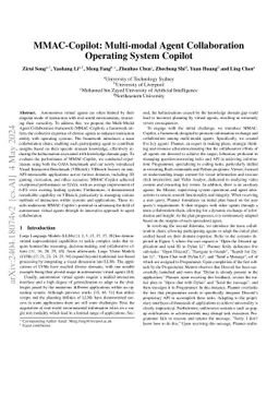 MMAC-Copilot: Multi-modal Agent Collaboration Operating Copilot